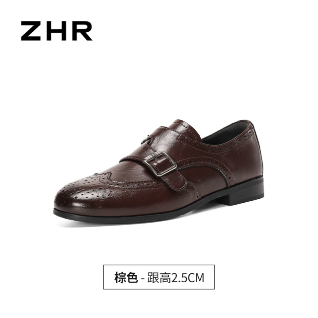 13748906.【ZHR则则】深口单鞋圆头套脚粗跟女鞋[PU]
