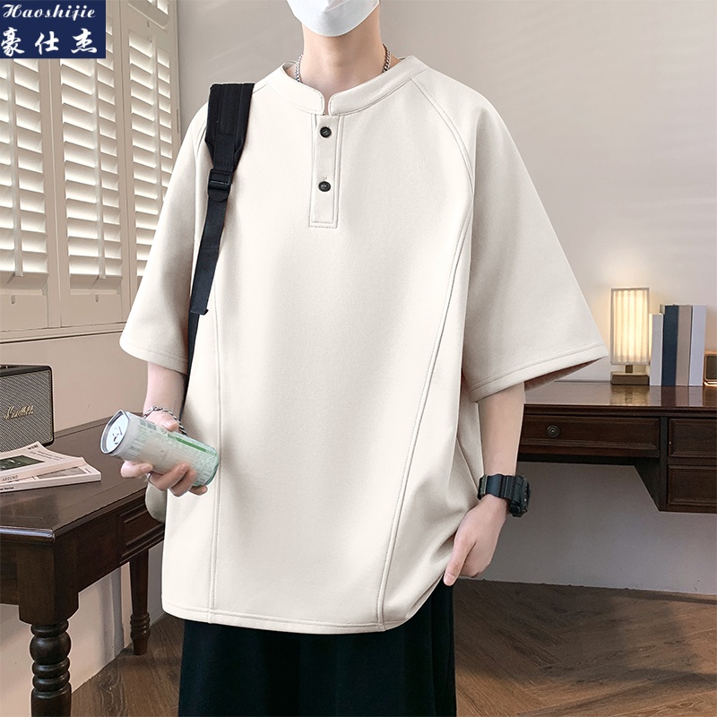 13749220.《百搭潮流》夏季新款polo衫短袖棒球领男生T恤纯色