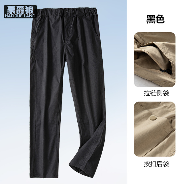 13750949.轻量化方格透气防泼水户外山系机能风春秋季男士软壳百搭休闲裤潮