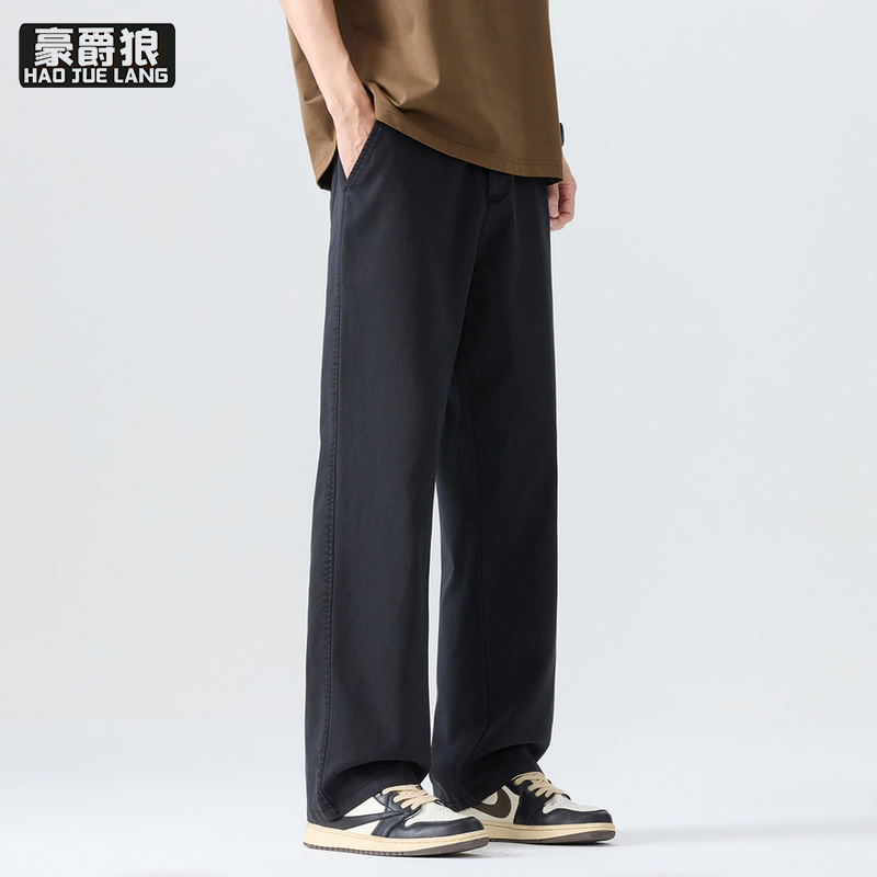 13750981.男装春秋季新款牛仔裤时尚休闲微阔腿休闲裤爆款裤子轻商务风宽松