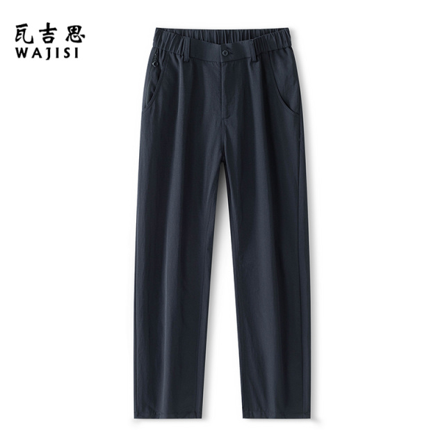 13754500.新款休闲裤男户外春秋宽松毛巾底裤子男百搭速干直筒长裤潮