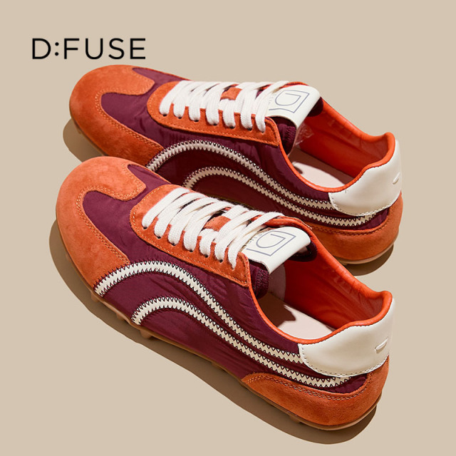 13756754.墨斯本D:Fuse/迪芙斯撞色德训鞋新款潮流时尚百搭舒适轻便透气休闲女鞋星期六集团DFE111279J