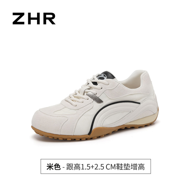13754851.【ZHR则则】薄底德训鞋圆头系带女鞋[猪皮软垫]