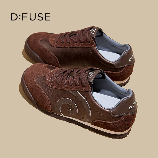 13756760.墨斯本D:Fuse/迪芙斯撞色德训鞋新款潮流时尚百搭舒适轻便透气休闲女鞋星期六集团DFE111277J