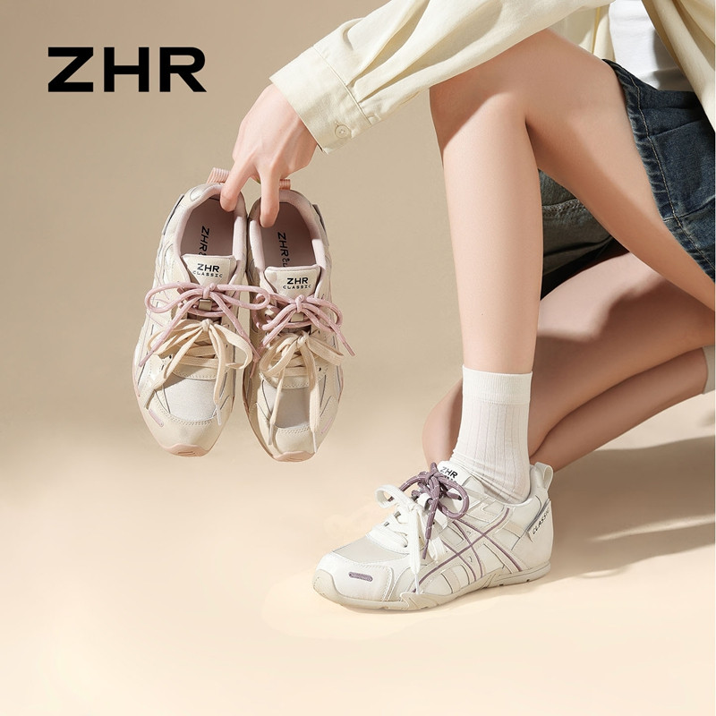 13754859.【ZHR则则】内增高阿甘鞋圆头系带女鞋[猪皮软垫]