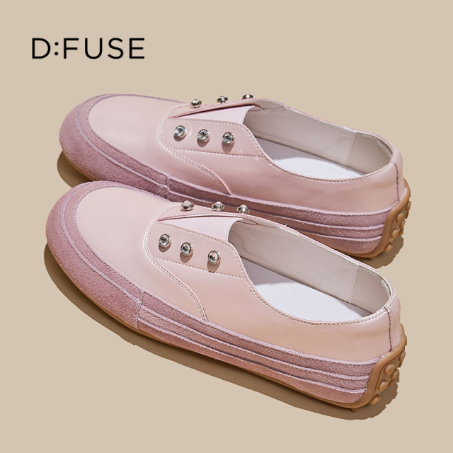 13756748.墨斯本D:Fuse/迪芙斯一脚蹬板鞋新款潮流时尚百搭舒适轻便透气休闲女鞋星期六集团DFE211200I
