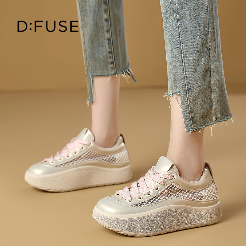 13756762.墨斯本D:Fuse/迪芙斯新款潮流时尚百搭舒适轻便透气休闲女鞋星期六集团DFE111259J