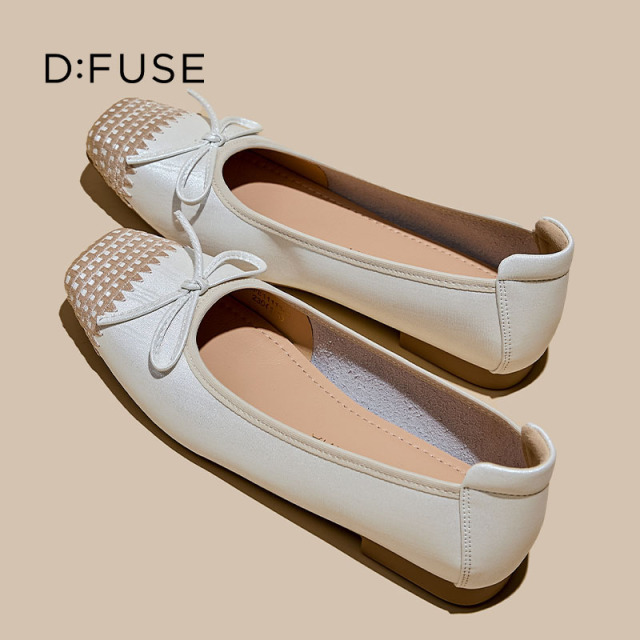 13756753.墨斯本D:Fuse/迪芙斯真皮垫浅口单鞋女新款潮流时尚舒适轻便透气休闲鞋星期六集团DFE111134J