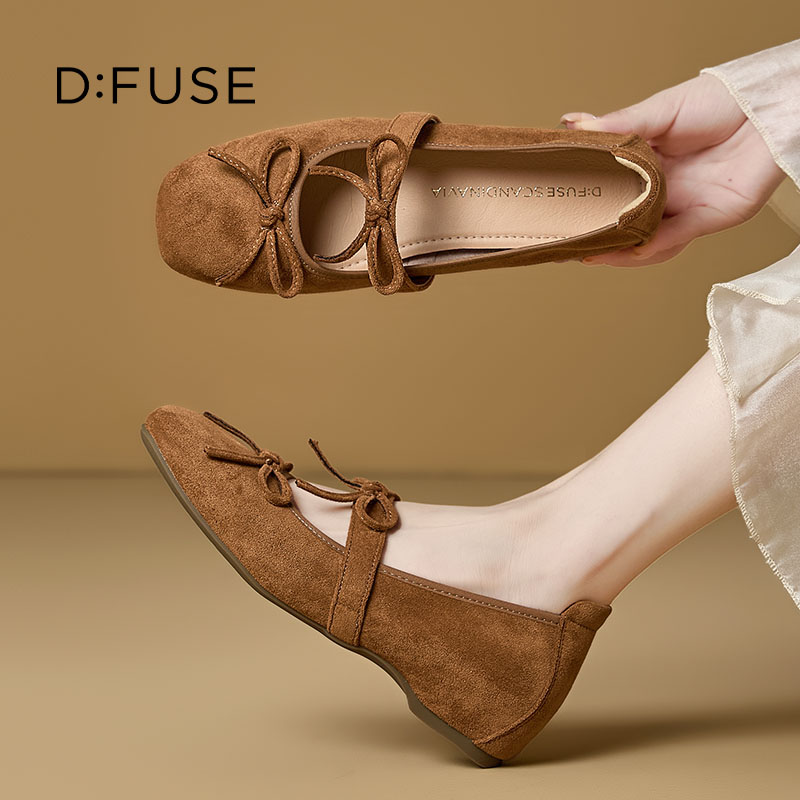13756755.墨斯本D:Fuse/迪芙斯真皮垫玛丽珍鞋新款潮流时尚舒适轻便透气女式单鞋星期六集团DFE111133J