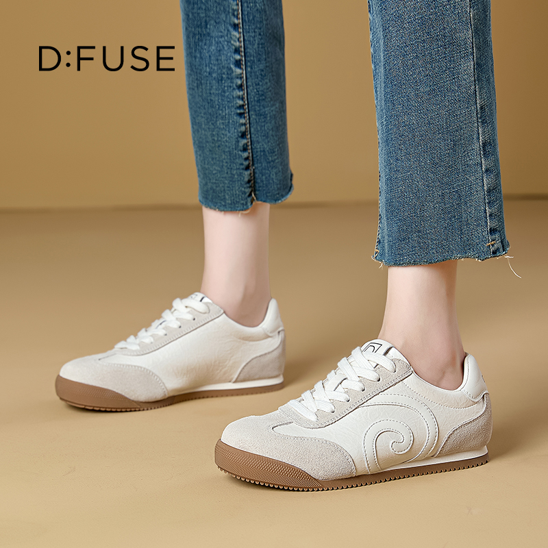 13756760.墨斯本D:Fuse/迪芙斯撞色德训鞋新款潮流时尚百搭舒适轻便透气休闲女鞋星期六集团DFE111277J