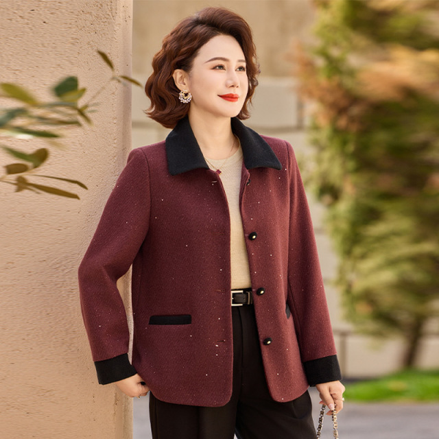 13773598.洋气妈妈装春秋季减龄短外套中年女上衣JFYY2606
