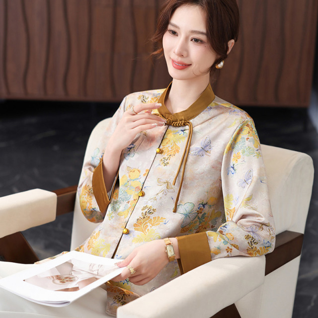 13773529.妈妈装春季国风印花时尚女式外套JBMF169