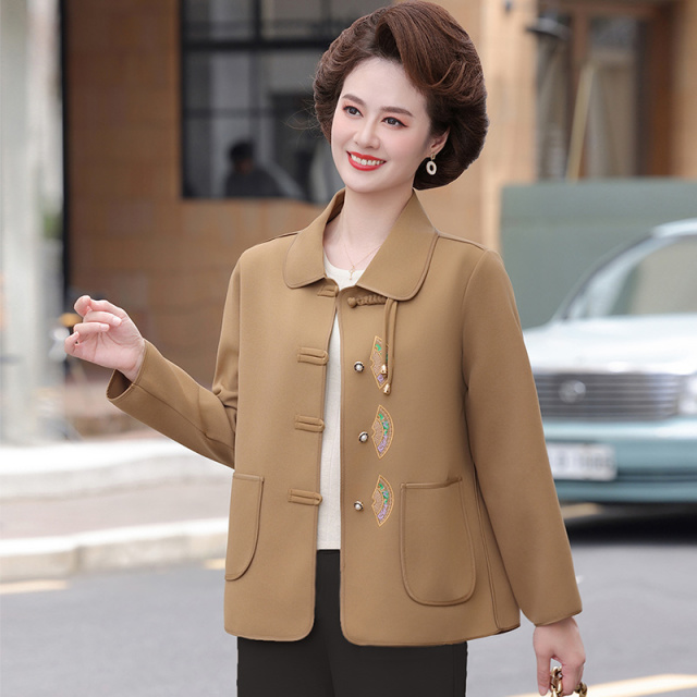 13773513.妈妈装新中式翻领刺绣洋气小外套JKKM260