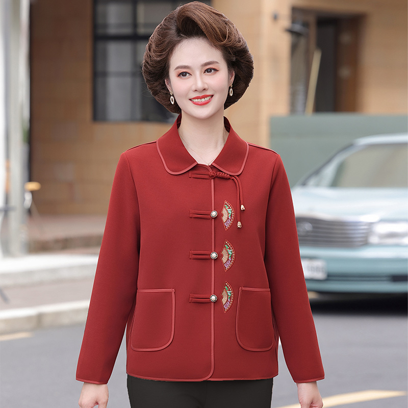13773513.妈妈装新中式翻领刺绣洋气小外套JKKM260