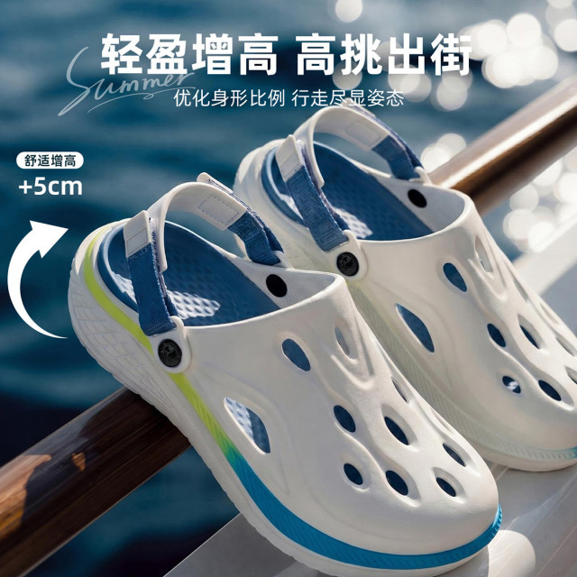 13774526.洞洞鞋男夏季新款柔软透气运动拖鞋男士外穿拖鞋户外沙滩拖鞋男鞋