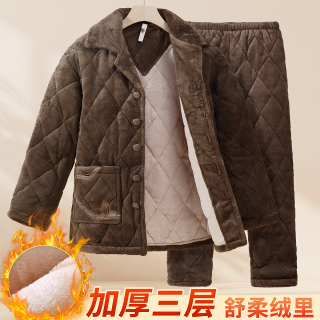 13777823.捡漏【巨暖小火炉 三层加厚】秋冬高级感保暖睡衣男士家居服套装