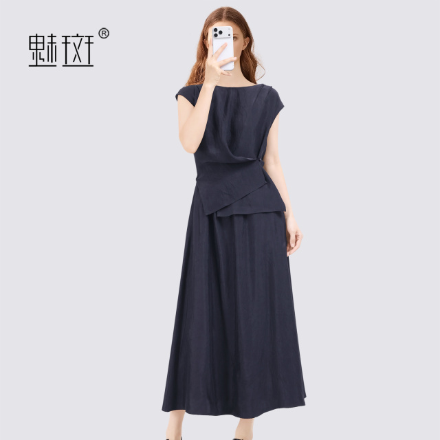 13776694.魅斑醋纤连衣裙A字裙