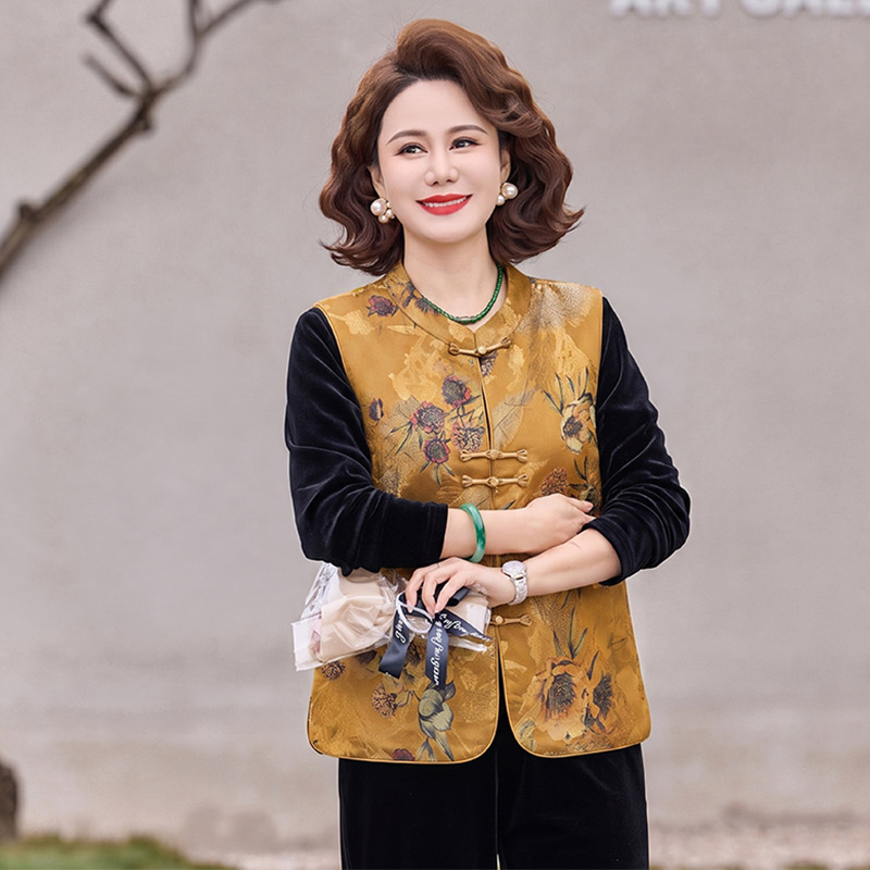 13782572.妈妈装国风中式印花洋气马甲J8HYM688