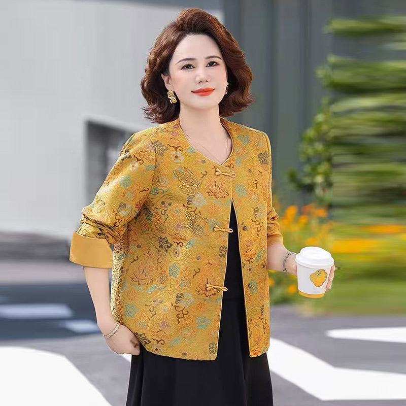 13782553.妈妈装中式国风提花时尚外套J8HXH601