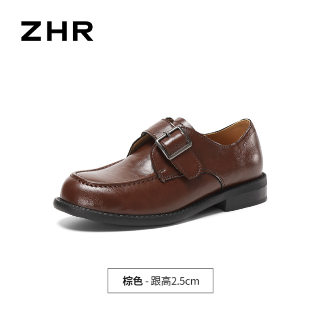 13785015.【ZHR则则】深口单鞋圆头搭扣厚底女鞋[超纤]