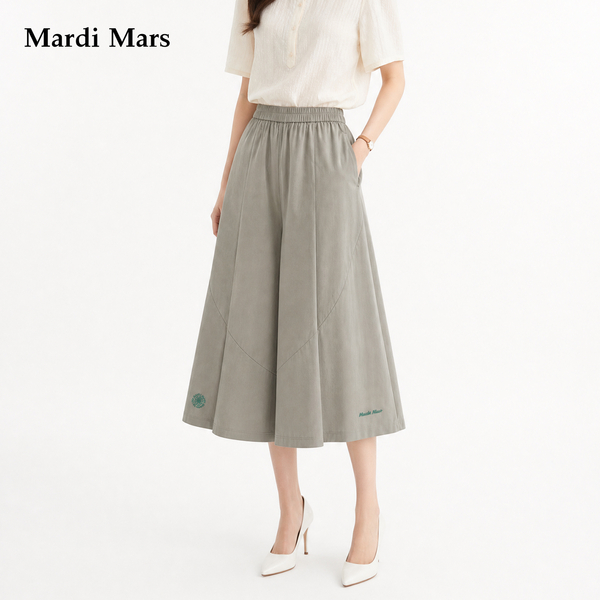 13785526.Mardi.Mars潮牌女士字母印花裙裤宽松小众设计感垂感慵懒风中裤
