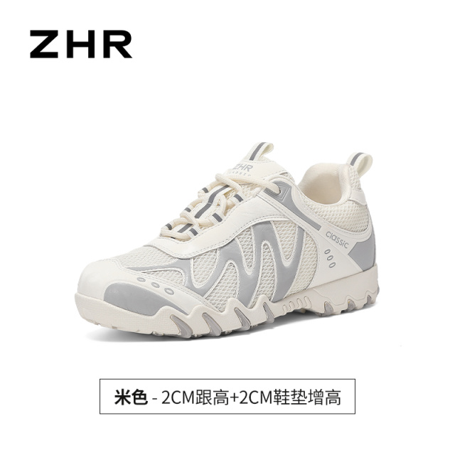 13785006.【ZHR则则】阿甘鞋圆头系带平底女鞋[超纤+网布]