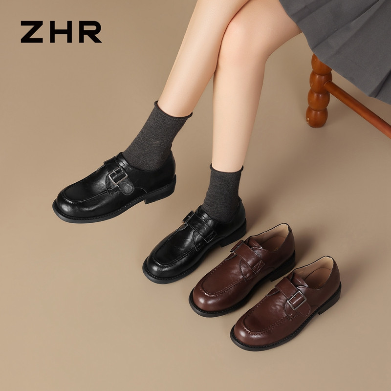 13785015.【ZHR则则】深口单鞋圆头搭扣厚底女鞋[超纤]
