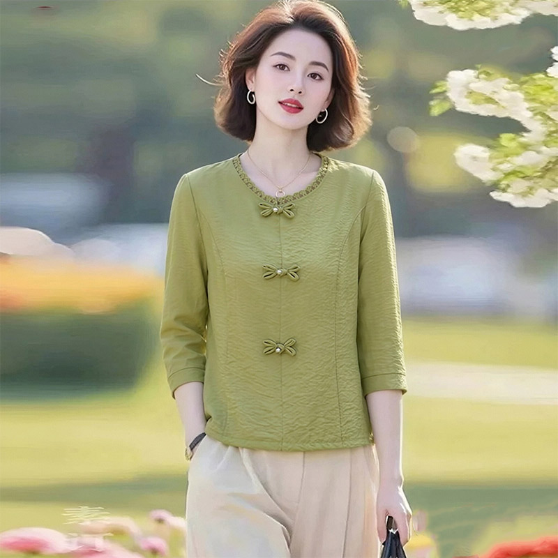 13785268.妈妈装中式国风时尚洋气T恤Q8HYE6516