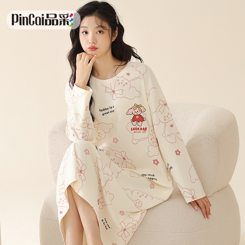 13787549.品彩【卡通可爱】舒适自在少女居家长裙可外穿11837