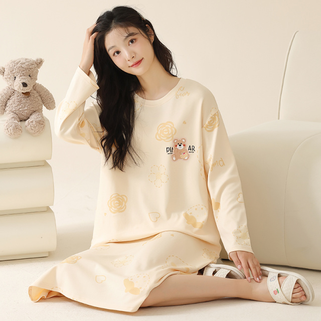 13787548.品彩【卡通可爱】舒适自在少女居家长裙可外穿11836