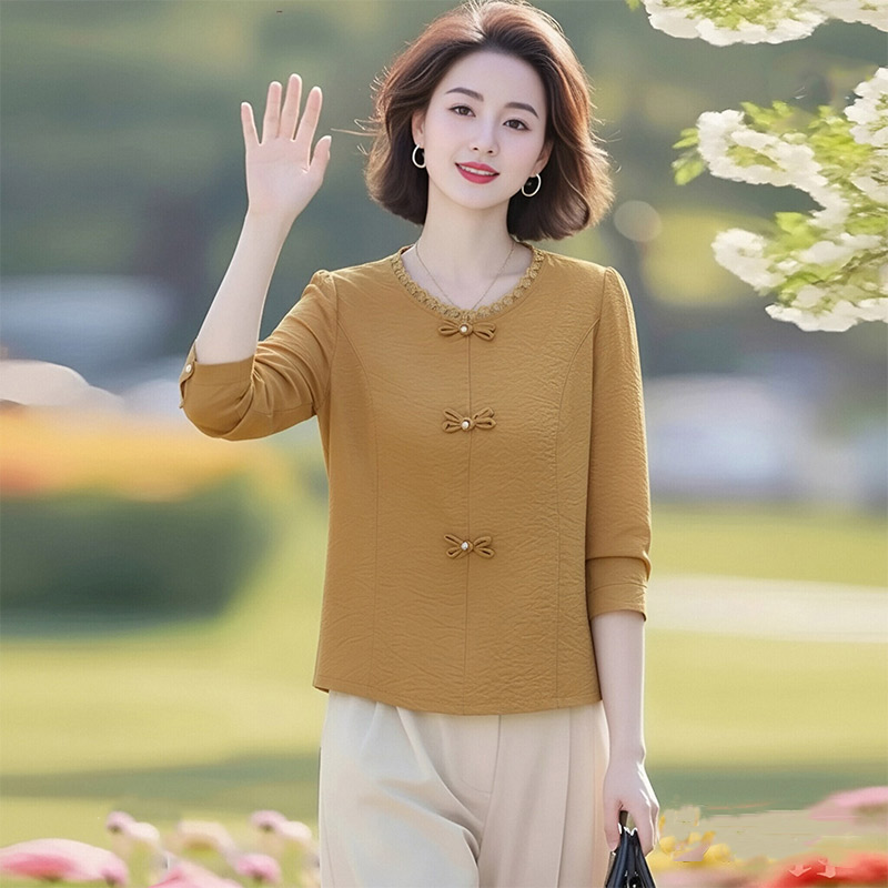 13790396.妈妈装中式国风时尚洋气T恤J8HYE6516