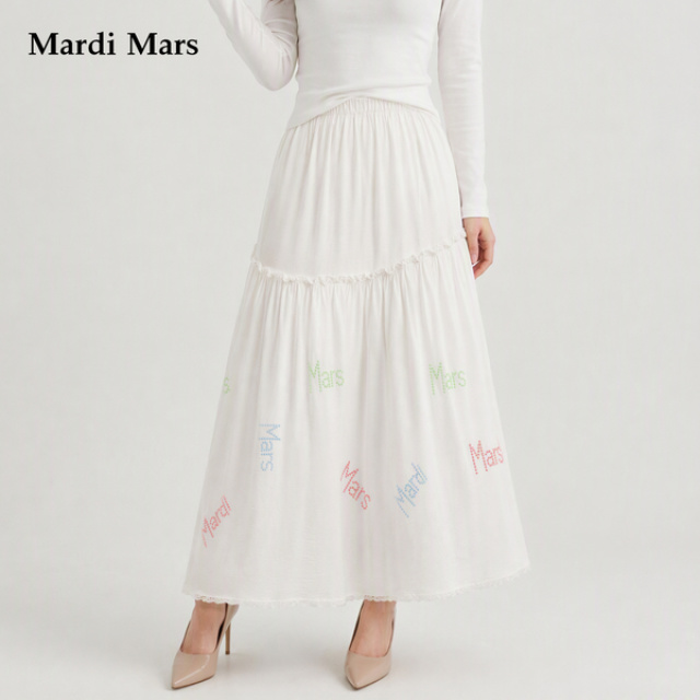 13793669.Mardi.Mars潮牌女士韩系甜美风彩色字母印花半身裙显瘦百搭上衣