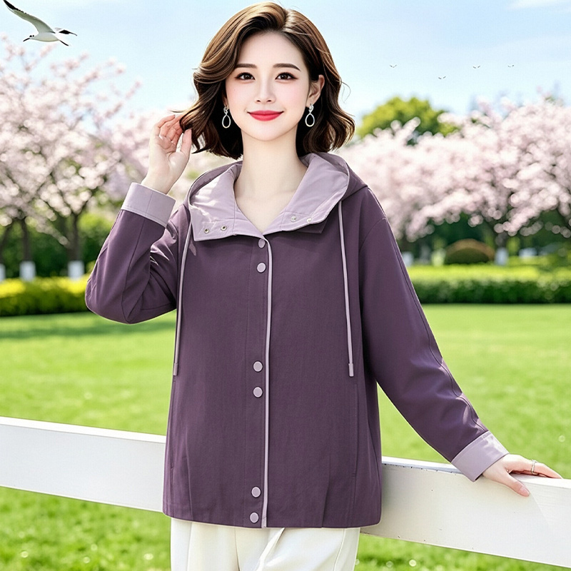 13800840.妈妈装休闲连帽时尚夹克外套B8HYM8652