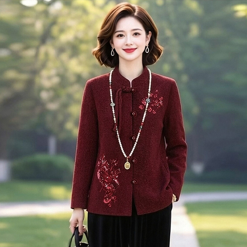 13802173.妈妈装中式国风刺绣高级感外套J8HHY26370