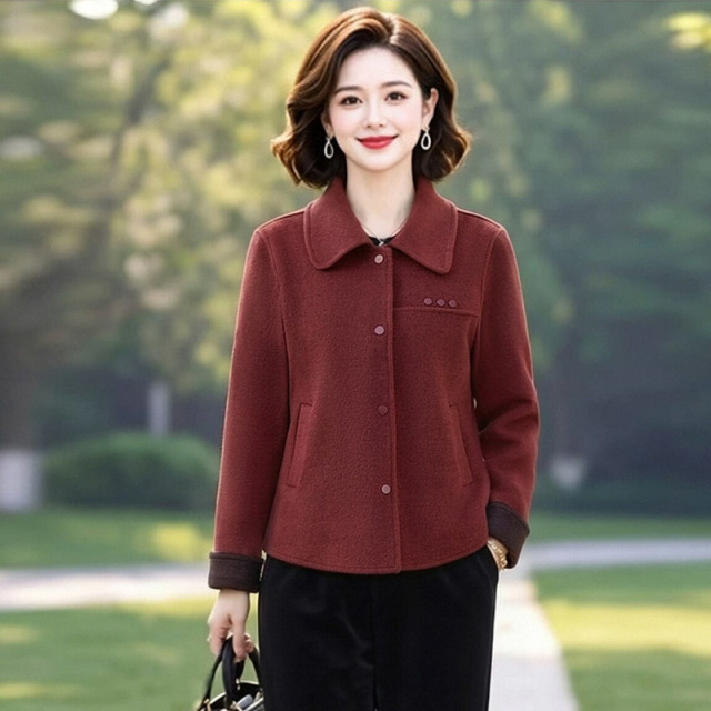 13802203.妈妈装高级感单面呢子时尚外套J8HFYY2663