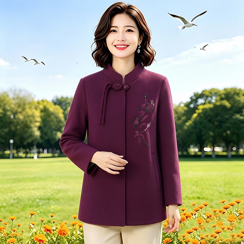 13802243.妈妈装中式国风刺绣高级感呢子外套J8HHY26393