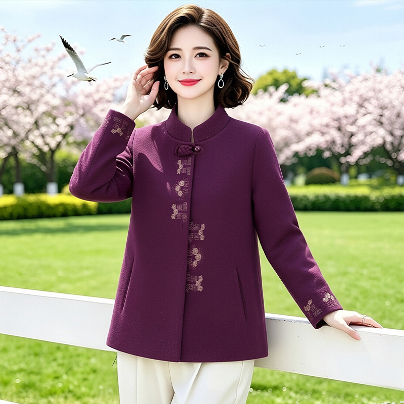 13802255.妈妈装中式国风刺绣高级感呢子外套J8HHY26386