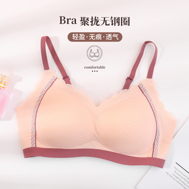 13804343.【轻盈调整】无钢圈小胸聚拢内衣女性感收副乳胸罩