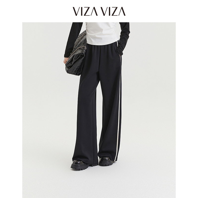 13804855.VIZA VIZA 慵懒宽松直筒拖地休闲裤