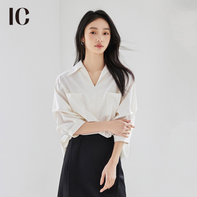 13806373.休闲简约早春宽松显瘦衬衣