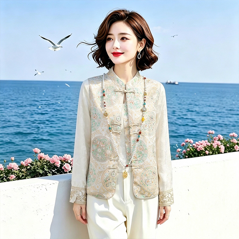 13812170.妈妈装中式国风高级感时尚马甲J8HMY675