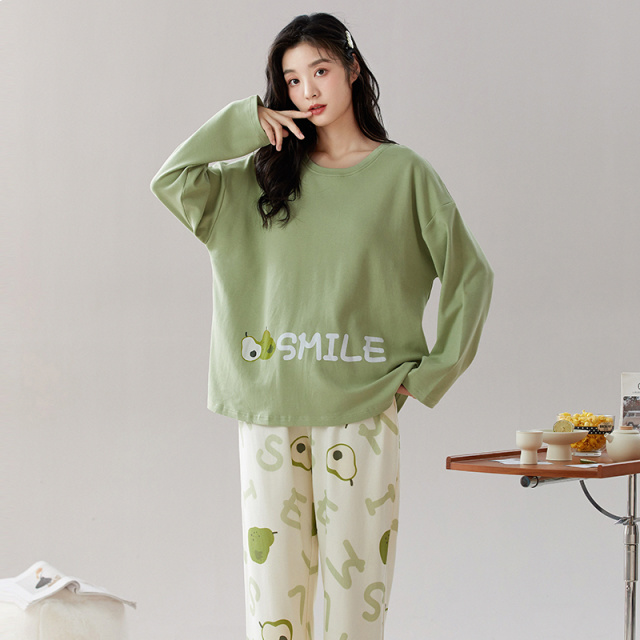 13817667.派邦奴秋冬上新款可爱卡通印花长袖家居服女舒适简约设计ck