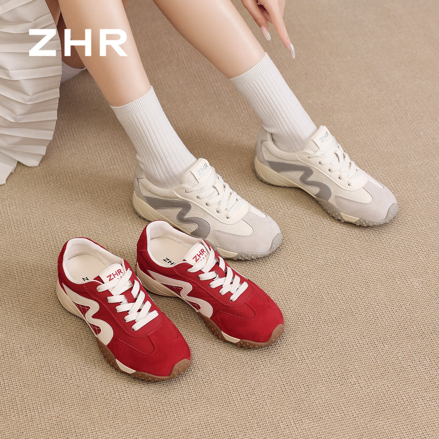 13823527.【ZHR则则】阿甘鞋圆头系带厚底女鞋[超纤+头层猪皮]