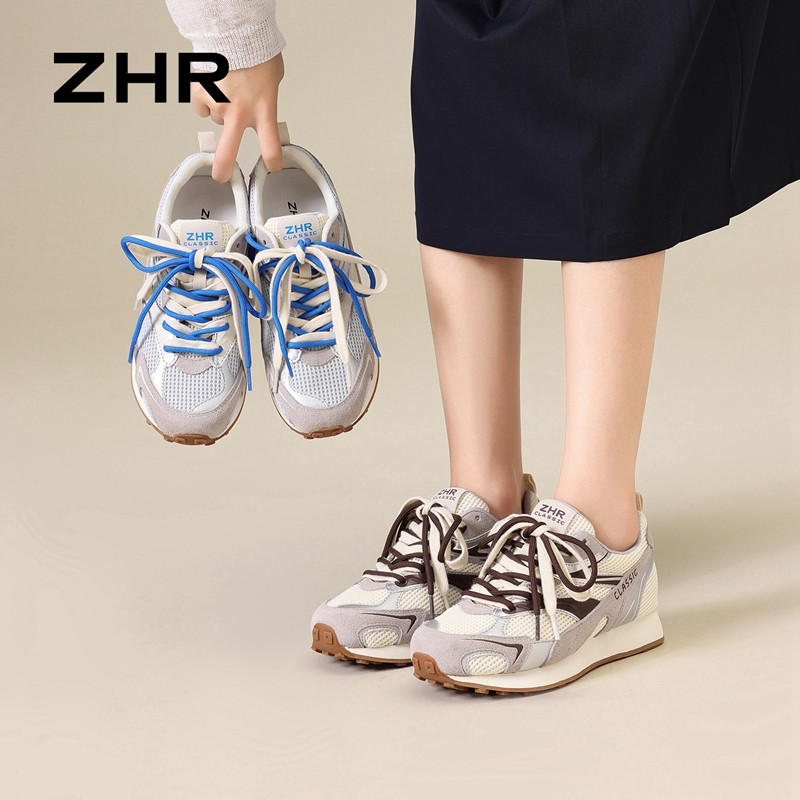 13823036.【ZHR则则】阿甘鞋圆头系带厚底女鞋[猪皮软垫]