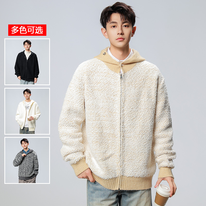 13827049.衣仕梵春秋上新男式连帽韩版开衫潮流百搭毛衣【衣仕梵男装QD】