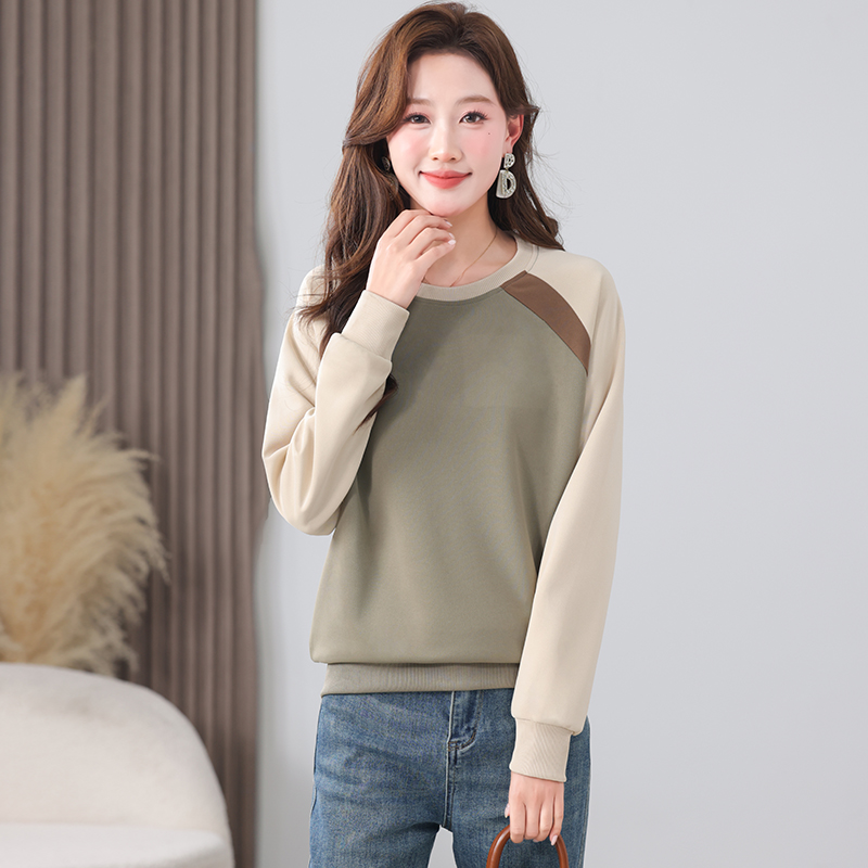 13832026.七玻威春秋上新女式时尚减龄插肩圆领休闲卫衣【七玻威女装QD】