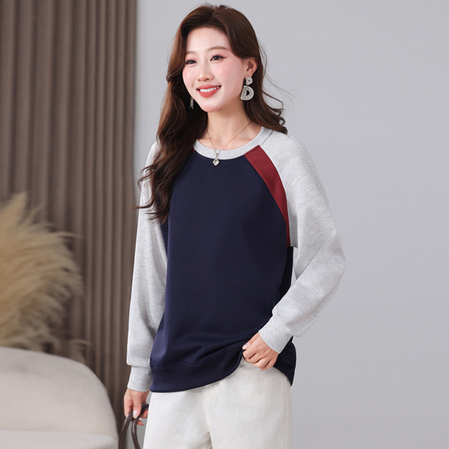 13832026.七玻威春秋上新女式时尚减龄插肩圆领休闲卫衣【七玻威女装QD】