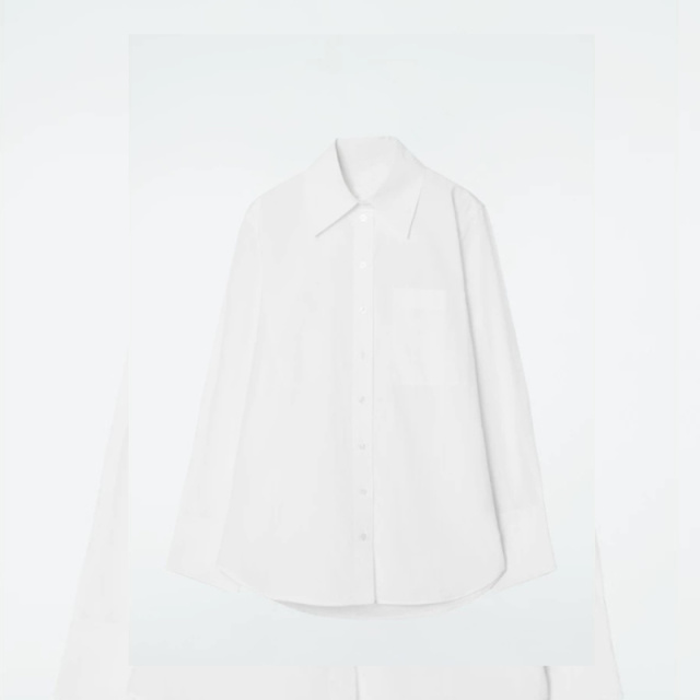 13832441.【雅薇吉】C*S宽松版型薄款翻领白衬衫
