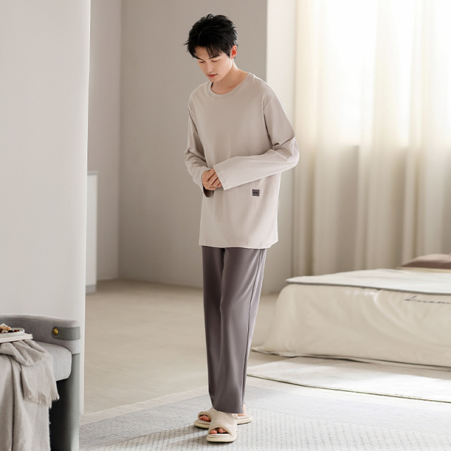 13838239.派邦奴26年秋冬季上新款简约自带口袋男士睡衣套装fd