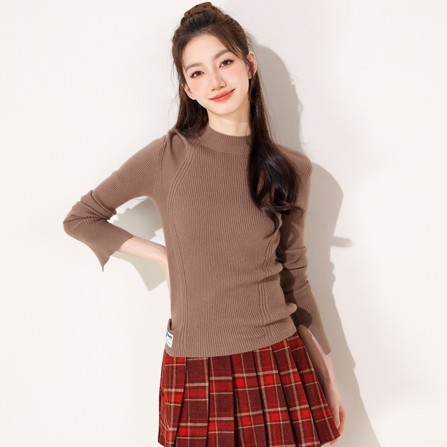 13841409.it CHOCOOLATE含羊毛针织衫女秋季基础百搭长袖羊毛衫女